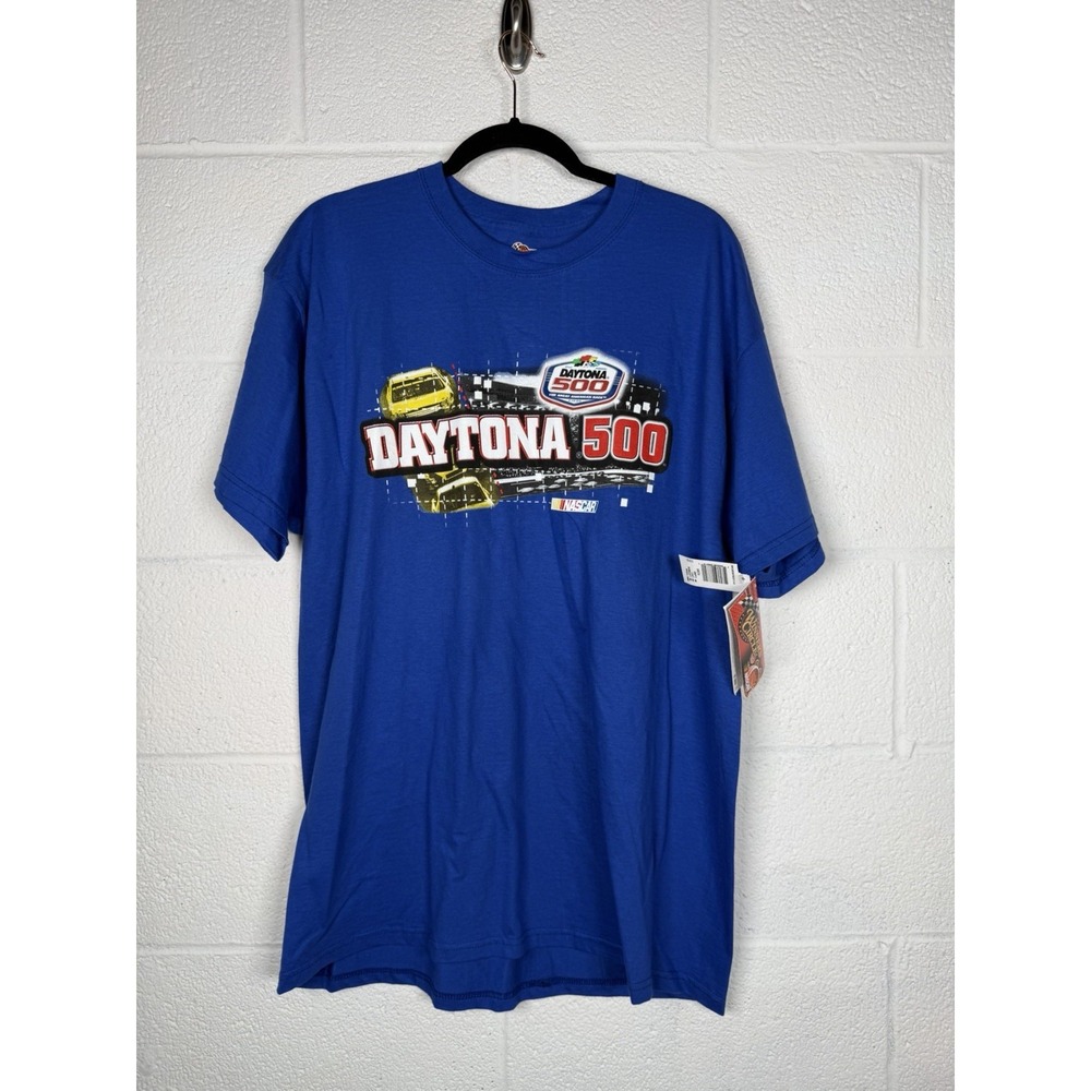 NWT 2009 Daytona 500 NASCAR Winners Circle Graphic T Shirt Blue XL Racing Tee